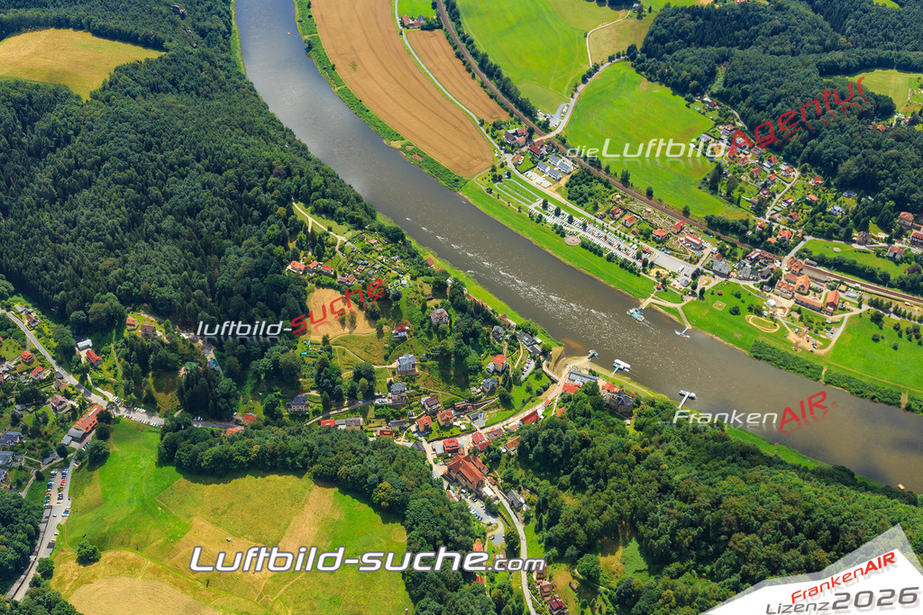 Luftbild von Bastei Rathen - Luftaufnahme wurde 2016 von https://frankenair.de mittels Flugzeug (keine Drohne) erstellt - die Geschenkidee