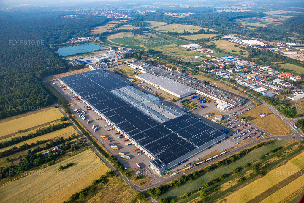 Luftbild: Goodyear Dunlop Tyres Germany in Philippsburg im Bundesland Baden-Württemberg in Deutschland. Foto: IMG_080521.jpg vom 12.06.2015 durch Werner Riehm/FLY-FOTO.de