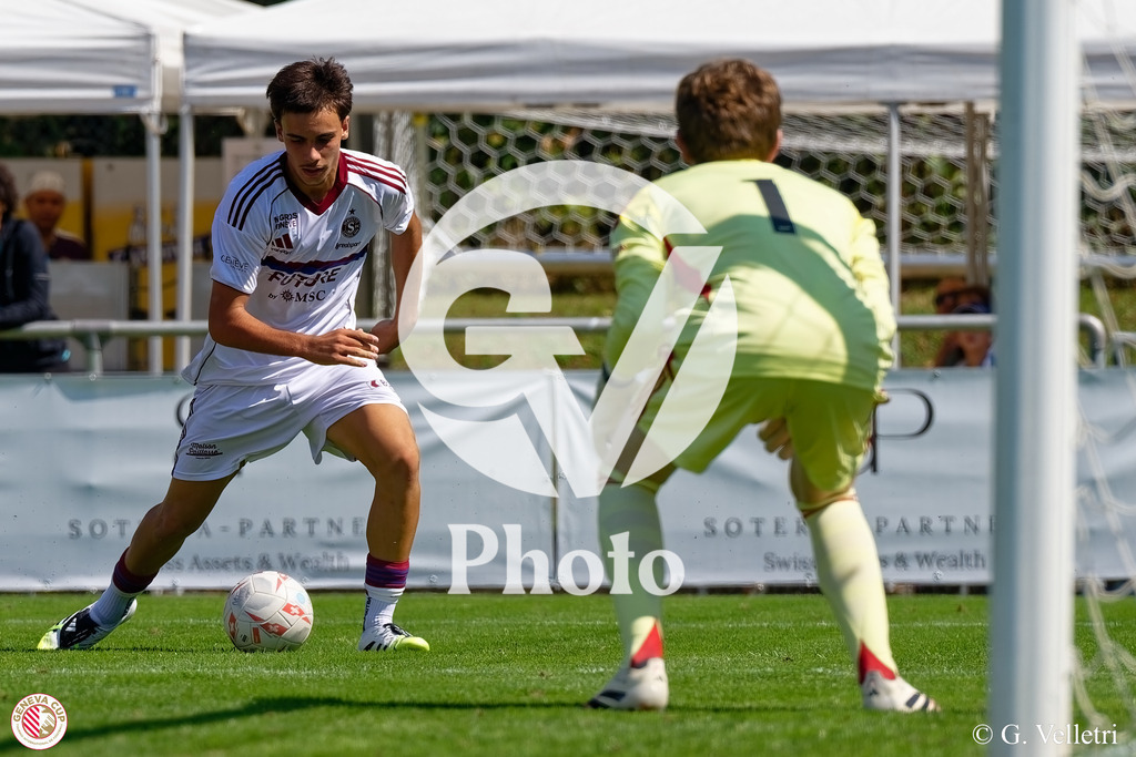 GenevaCup Group Phase - Arsenal FC v Servette FC | during the GenevaCup Group Phase match between Arsenal FC and Servette FC at Stade des Arberes in Meyrin, Switzerland