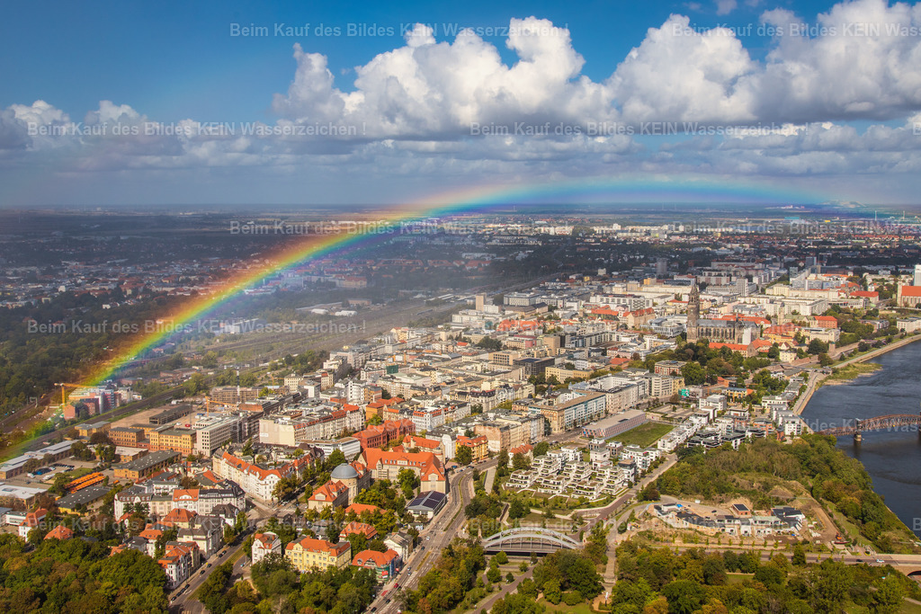 Magdeburg Regenbogen-0866 | Regenbogen über der Innenstadt von Magdeburg City - Realisiert mit Pictrs.com