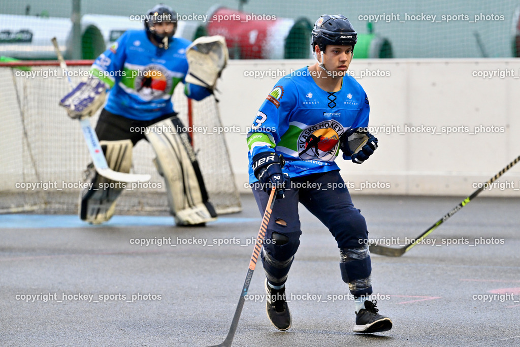 VAS Ballhockey Villach vs. ASKÖ Villach Ballhockey | #13 Scharf Nikolas, VAS Ballhockey Villach vs. ASKÖ Villach Ballhockey, VAS Ballhockey Villach vs. ASKÖ Villach Ballhockey am 28.05.2025 in Villach (Alpen Arena ), Austria, (Photo by Bernd Stefan)
