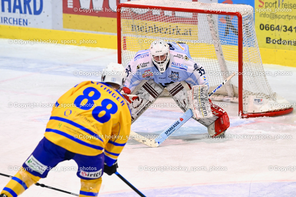 ESC Steindorf vs. EHC Althofen 22.2.2023 | #88 Ettinger Marc, #35 Mayrobnig Marco