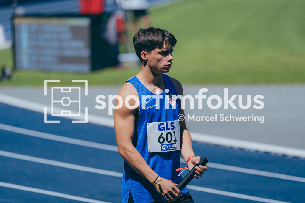 Deutsche Meisterschaften U20 / U16 2026 | Lukas Quinkler, TV Groß-Gerau, 601, 4x100-Meter-Staffel, Deutsche Meisterschaften der U20 &amp; U16 2026, Lohrheidestadion Bochum-Wattenscheid, 10.07.2026. Foto: Marcel Schwering / sportimfokus - Realisiert mit Pictrs.com