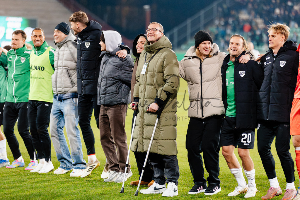 2. Bundesliga, Saison 2025/26, 15. Spieltag: SC Preußen Münster - Hannover 96 | Münster, 05.12.2025: 2. Bundesliga, 15. Spieltag, SC Preußen Münster gegen Hannover 96 im LVM-Preußenstadion in Münster. Foto: sportfotografie.ms | Markus Paletta - Realisiert mit Pictrs.com