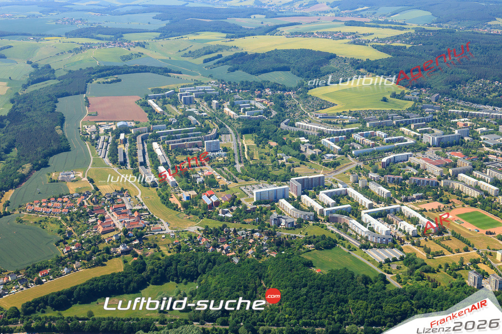 Die Luftaufnahme der Stadt Gera wurde vom UL-Flugzeug heraus erstellt ( keine Drohne )- hohe Auflösung für beste Qualität