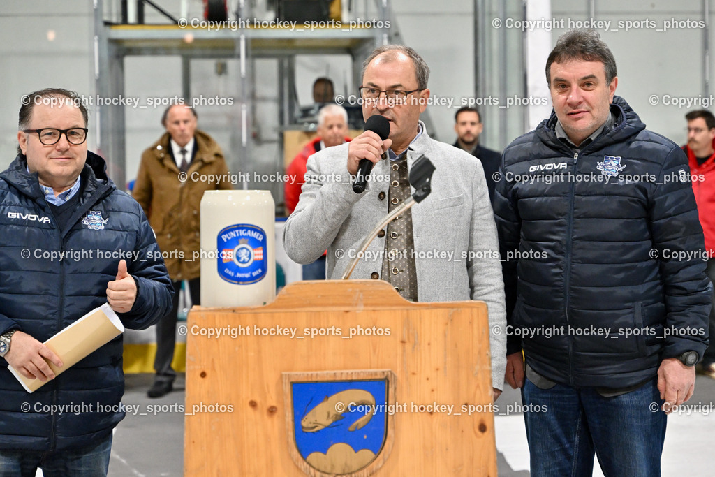 ESC Soccerzone Steindorf 50 Jahr Feier 26.2.2023 | Sportlicher Leiter ESC Steindorf, Bürgermeister Steindorf Georg Kavalar, Obmann ESC Steindorf Hans Tschernutter