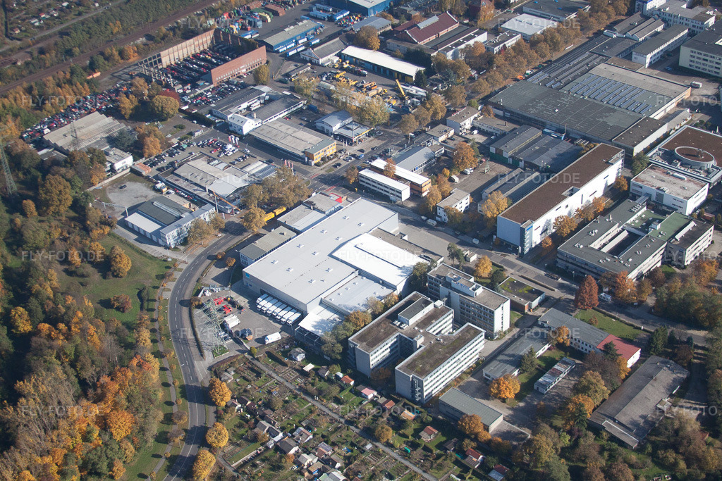 Luftbild: Ottostr im Ortsteil Durlach in Karlsruhe im Bundesland Baden-Württemberg in Deutschland. Foto: IMG_35044.jpg vom 31.10.2010 durch Werner Riehm/FLY-FOTO.de
