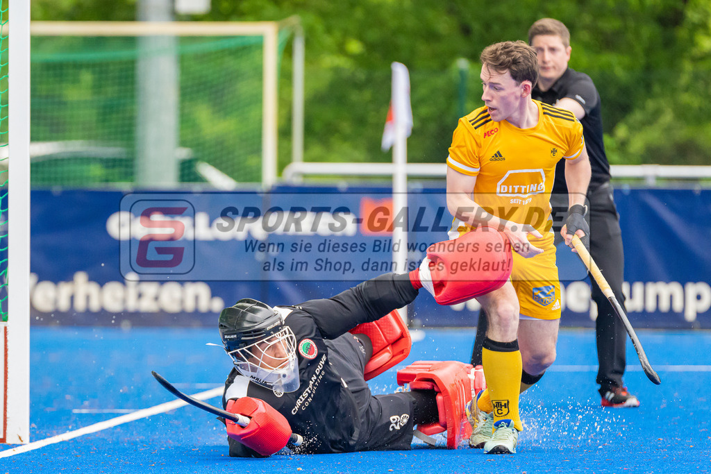 HK_20230507_108034 | 1. Bundesliaga Herren Creefelder HTC - Harvestehuder THC  am 7.5.2023 Crefelder HTC ( CHTC ), Krefeld  , Joshua Onyekwue Nnaji Torwart ( Crefelder HTC #29 )