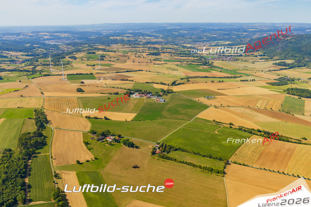 Klassische Luftaufnahme ohne Drohne zeigt:Eisenwind bei Rugendorf - Die Luftbildaufnahme wurde 2025 vom UL-Flugzeug heraus erstellt ( keine Drohne ) - Hochauflösende Luftaufnahme -Nicht vergleichbar mit Google Maps oder Satelittenbilder- Die Geschenkidee !Mit Lizenz und Bildrechte bestellbar