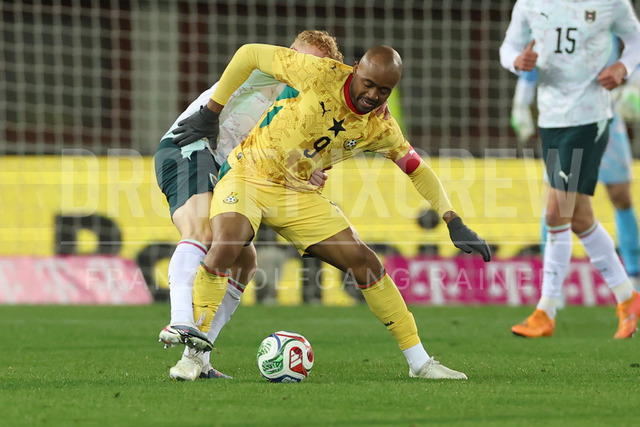 Austria vs Ghana – International Football Match    | VIENNA, AUSTRIA, 27.MAR.26 - SOCCER - OEFB international test match, Austria vs Ghana. The image shows Jordan Ayew (Ghana).