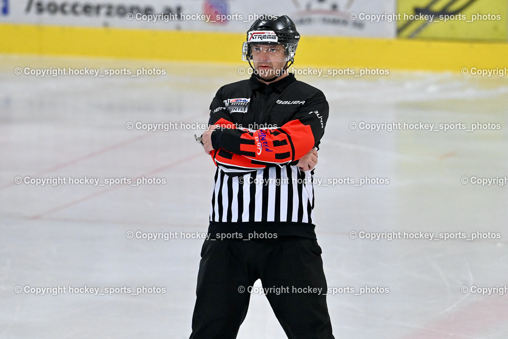 ESC Steindorf vs. EC Hornets Spittal 25.2.2024 | Altersberger Roland Referee, ESC Steindorf vs. EC Hornets Spittal 25.2.2024, ESC Steindorf vs. EC Hornets Spittal 25.2.2024 am 25.02.2024 in Steindorf (Ossiachersee Halle), Austria, (Photo by Bernd Stefan)