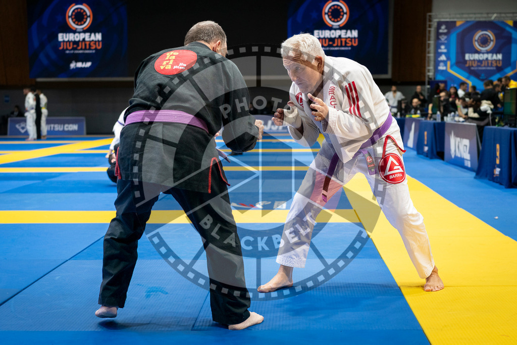 20240125PBB02623 | Fighters compete during the sixth day of the Brazilian Jiu-jitsu European Championship of the IBJJF in Paris, France, on January 25, 2024.