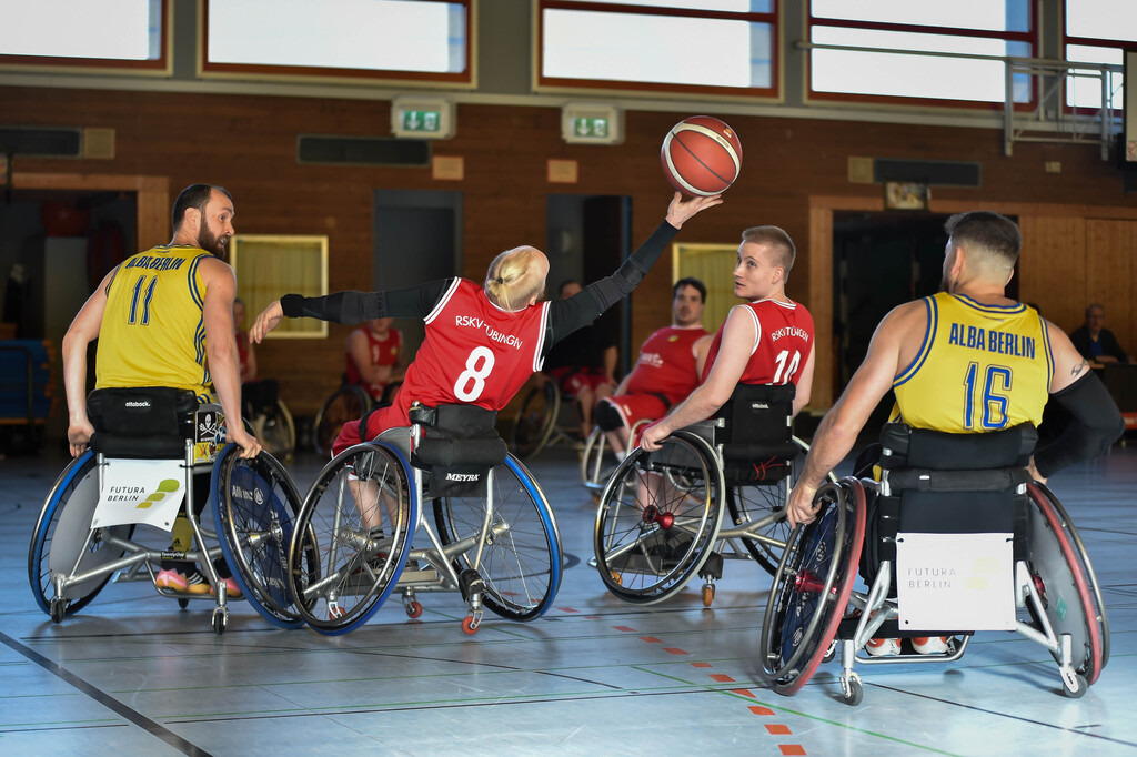 2024-11-23-0099 | RSKV Tuebingen vs. Alba Berlin, Rollstuhlbasketball, 2. Bundesliga Sued, 5. Spieltag, Saison 2024/2025, 23.11.2024, Foto: Ralph Kunze - Realisiert mit Pictrs.com