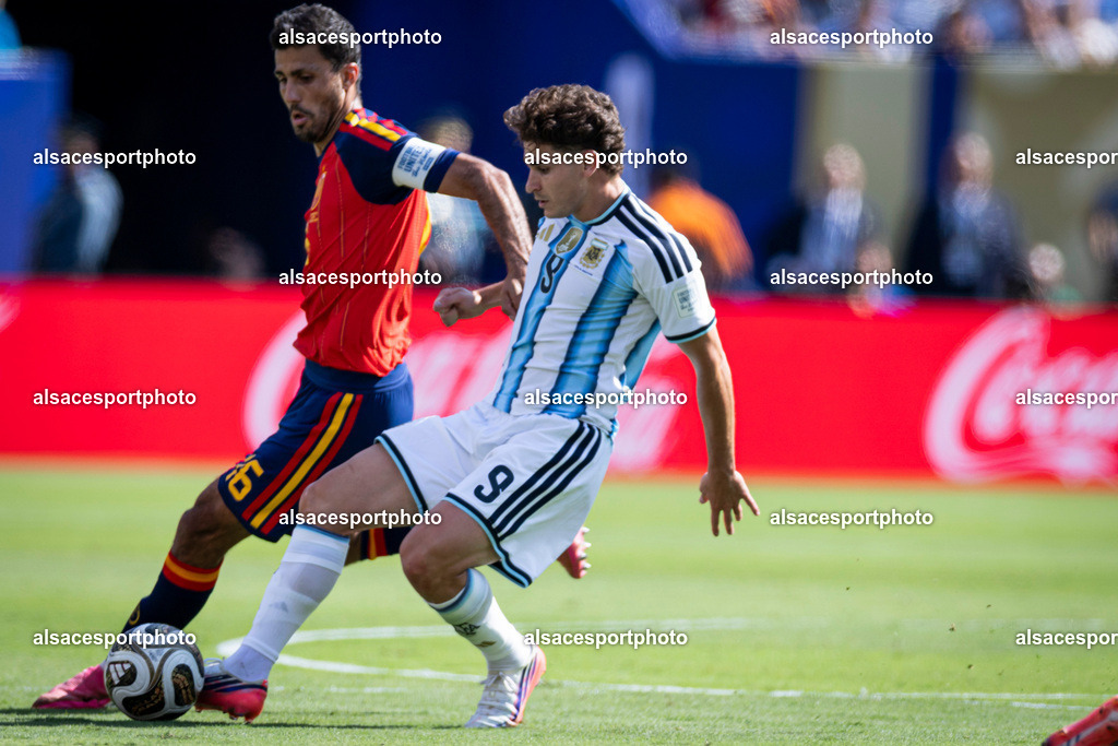 FOOTBALL : Argentine vs Espagne – Finale de la Coupe du Monde FIFA 2026. New York New Jersey Stadium, East Rutherford, New Jersey, États-Unis. 19/07/2026. | Julián Álvarez #9 (Argentine)