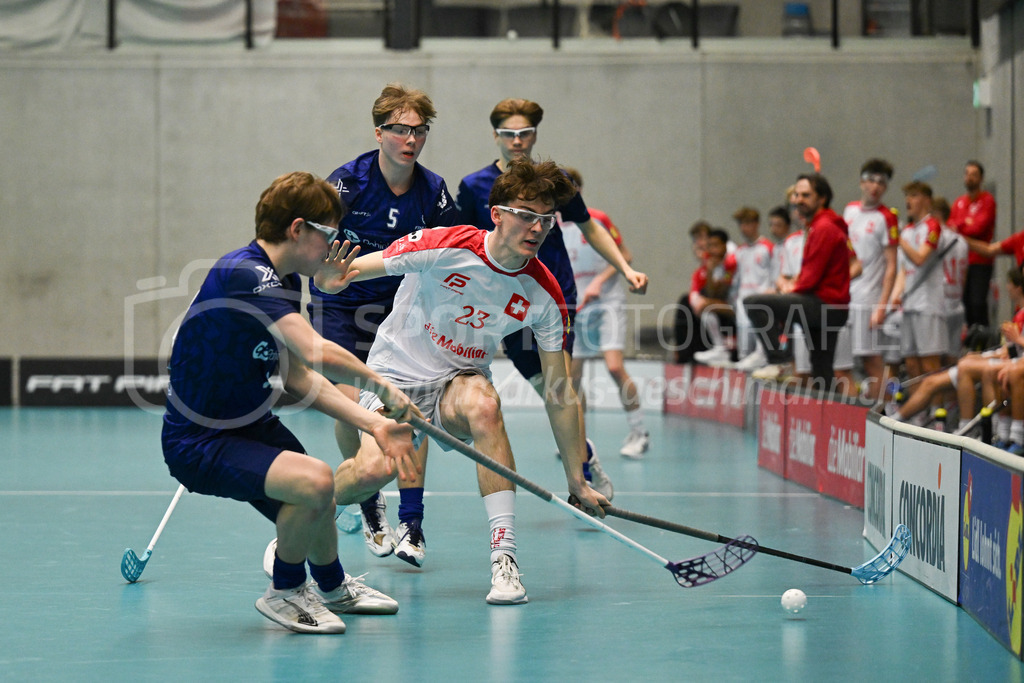 Switzerland U19 vs Finland U19 - 3. February 2024 | Switzerland U19 vs Finland U19
U19 Men International Matches in Switzerland
GoEasy Arena, Siggenthal Station
Switzerland forward #23 Nino Bühler.
Credit: Markus Aeschimann | <a href="https://www.markus-aeschimann.ch">Sportfotografie Markus Aeschimann</a> | <a href="https://www.instagram.com/sportfotografie.aeschimann">@sportfotografie.aeschimann</a> - Realisiert mit Pictrs.com