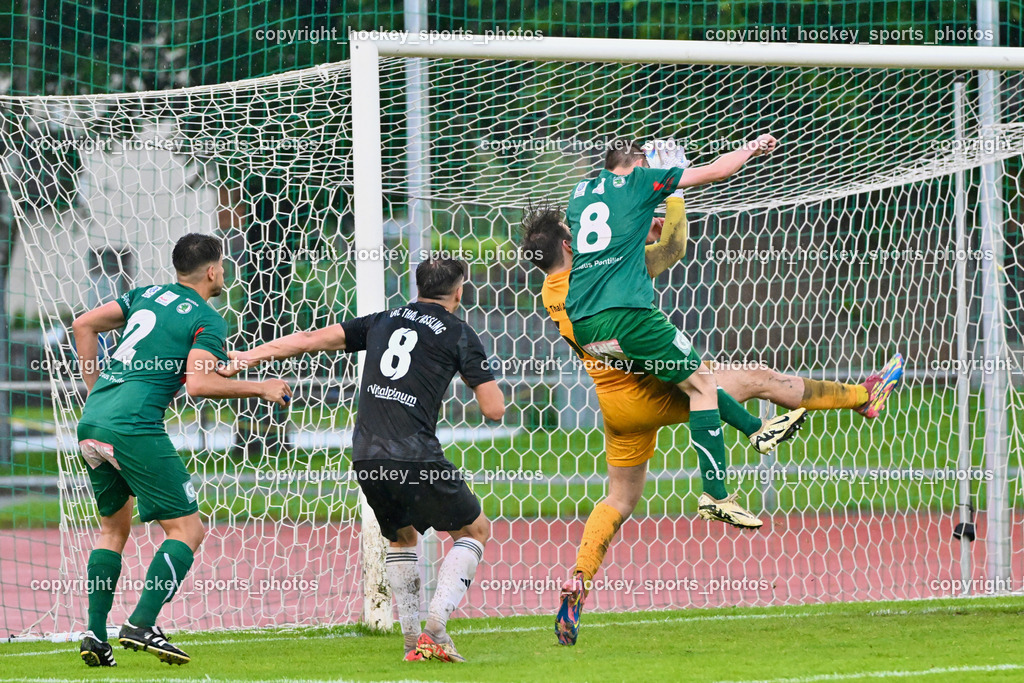 SV Rapid Lienz vs. URC Thal Assling | #2 Patrick Eder Rapid Lienz, #8 Patrick Hainzer Thal Assling, #66 Simon Michael Trojer Thal Assling, #8 Lukas Schrott Rapid Lienz, SV Rapid Lienz vs. URC Thal Assling, SV Rapid Lienz vs. URC Thal Assling am 08.06.2024 in Lienz (Dolomiten Satadion), Austria, (Photo by Bernd Stefan)