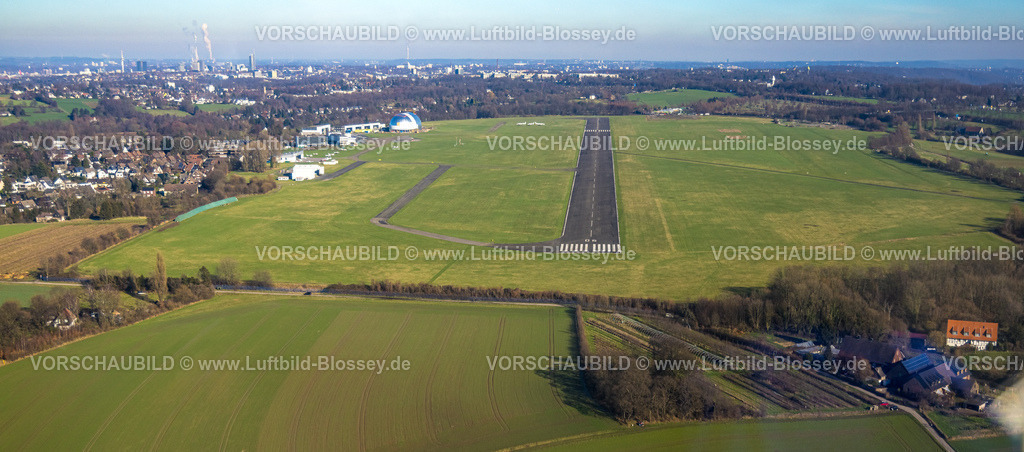 Muelheim230201554 | Luftbild, Flughafen Essen/Mülheim, Luftschiffhalle,Zeppelinhalle,  Holthausen - Südost, Mülheim an der Ruhr, Ruhrgebiet, Nordrhein-Westfalen, Deutschland 