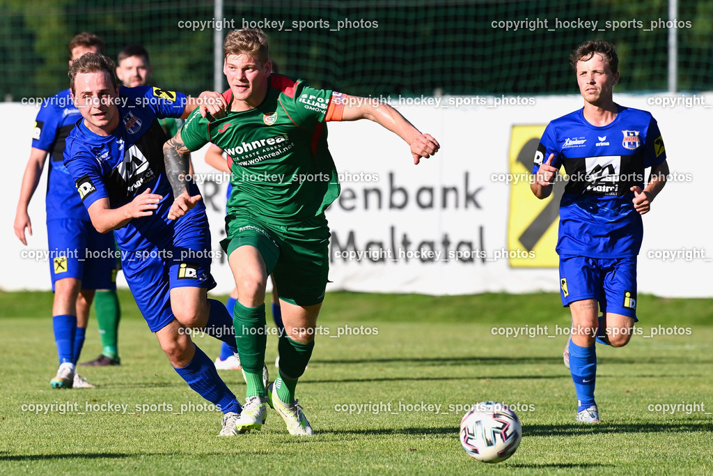 FC Gmünd vs. Union Matrei 19.8.2023 | #19 Luca Jakob Blassnig, #8 Domenik Steiner, #7 Julian Egger