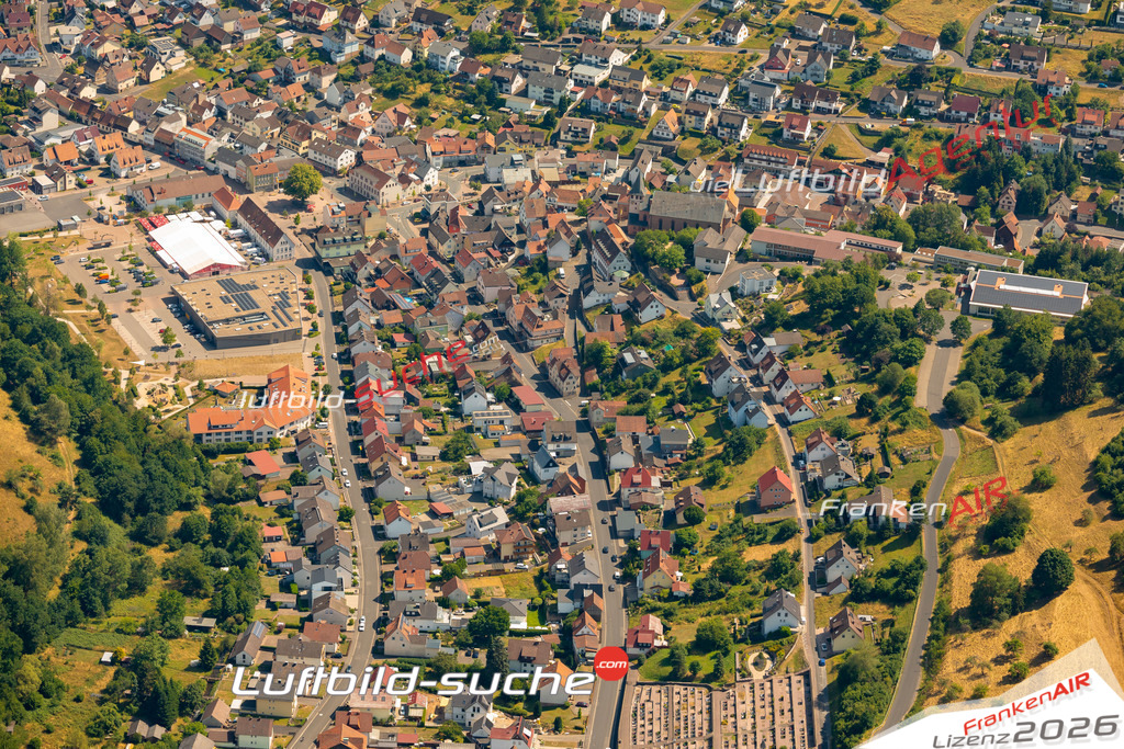 Das Luftbild zeigt :  Frammersbach - Die Luftaufnahme wurde 2023 vom UL-Flugzeug aus erstellt ( keine Drohne ) - Hochauflösende Luftaufnahme - Für grossformatige Ausdrucke geeignet. Die Geschenkidee !Mit Lizenz und Bildrechte bestellbar