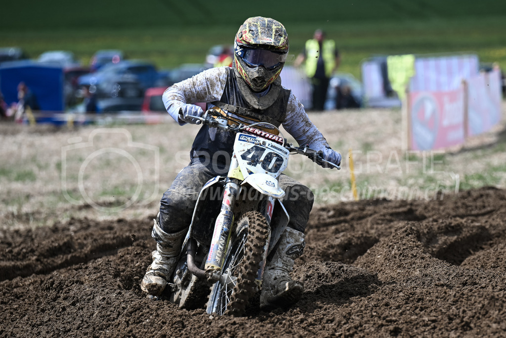 Motocross Schlatt bei Winterthur - 29. April 2023 | #40 Bruggmann Timo aus Schwarzenbach (CH) auf Husqvarna in der Kategorie MX2 am Motocross Schlatt bei Winterthur, 29. April 2023.
Instagram: @mx_schlatt | @mc_wila | @sam_schweiz
Bild: Sportfotografie Markus Aeschimann | www.markus-aeschimann.ch - Realisiert mit Pictrs.com