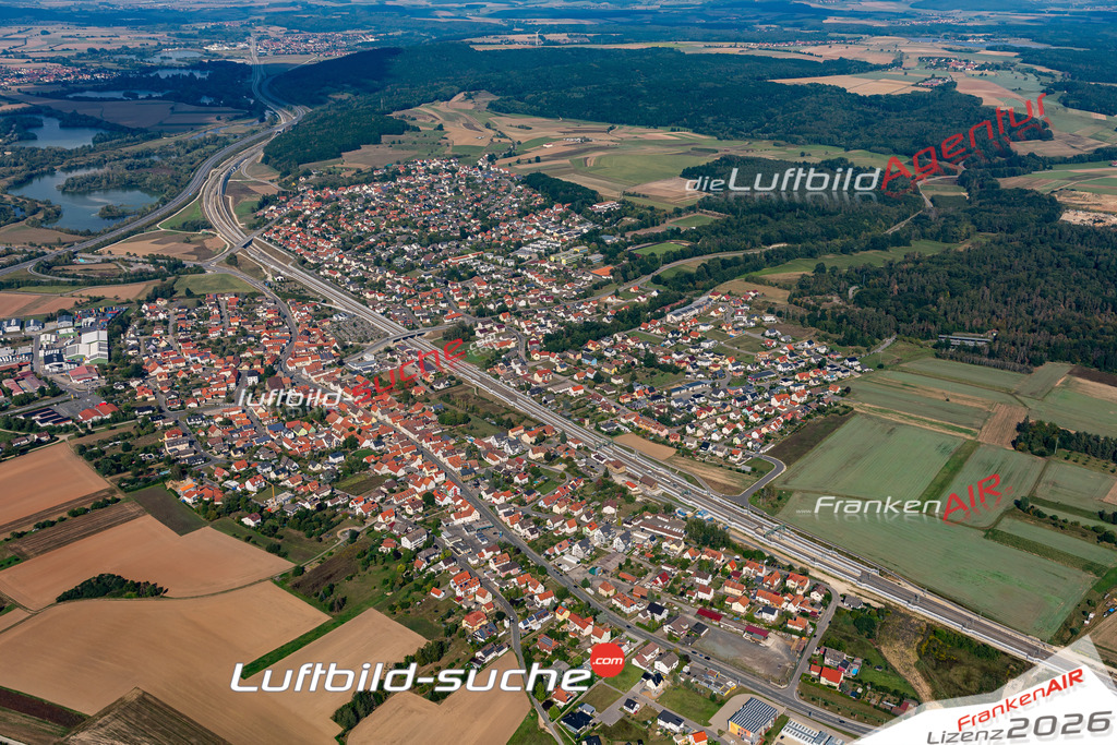 Das Luftbild der Stadt Breitengüßbach wurde 2019 vom Flugzeug heraus erstellt (keine Drohne) Aufnahmehöhe ca.400 Meter- hohe Auflösung- beste Druck-Qualität garantiert!