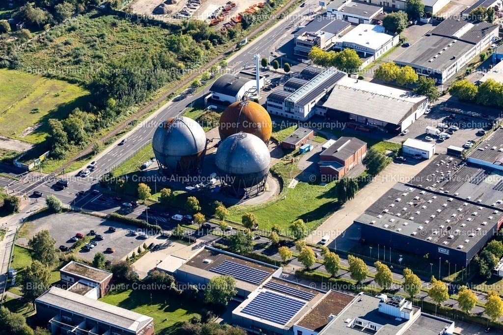 Lufbilder Aachen-6001 | Luftbild Gasometer- Hoch- Speicherbehälter am Grüner Weg in Aachen im Bundesland Nordrhein-Westfalen - Realisiert mit Pictrs.com
