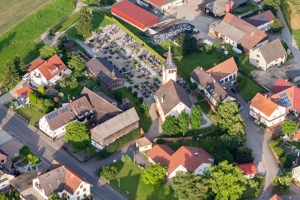 Luftbild: Dorf - Ansicht im Ortsteil Linx in Rheinau im Bundesland Baden-Württemberg in Deutschland. Foto: IMG_28893.jpg vom 14.06.2010 durch Werner Riehm/FLY-FOTO.de