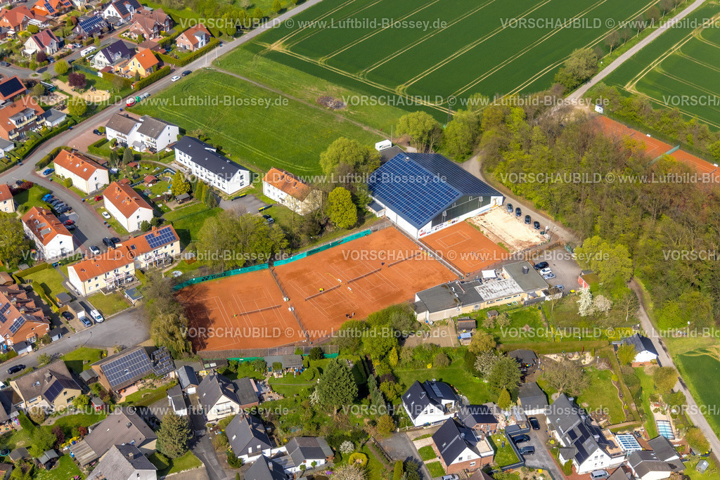 Boenen230404824 | Luftbild, Tennisplätze Rot-Weiss Bönen, Westerbönen, Bönen, Ruhrgebiet, Nordrhein-Westfalen, Deutschland