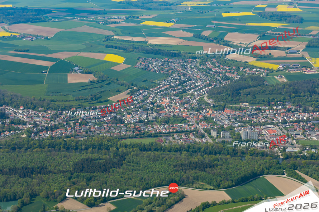 Das Luftbild der Stadt Thalfingen wurde 2019 vom Flugzeug heraus erstellt (keine Drohne) Aufnahmehöhe ca.400 Meter- hohe Auflösung- beste Druck-Qualität garantiert!