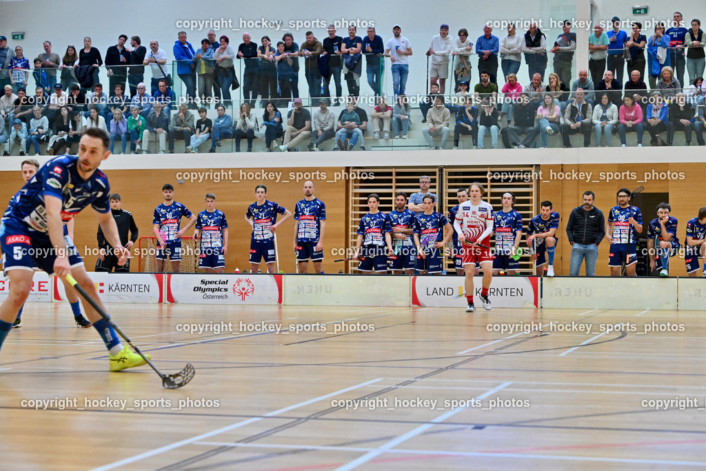 VSV Unihockye vs. KAC Floorball | Besucher Ballspielhalle St. Martin, #5 Michael Kanduth VSV Unihockey, VSV Unihockye vs. KAC Floorball, VSV Unihockye vs. KAC Floorball am 13.04.2025 in Villach (Ballspielhalle St. Martin), Austria, (Photo by Bernd Stefan)
