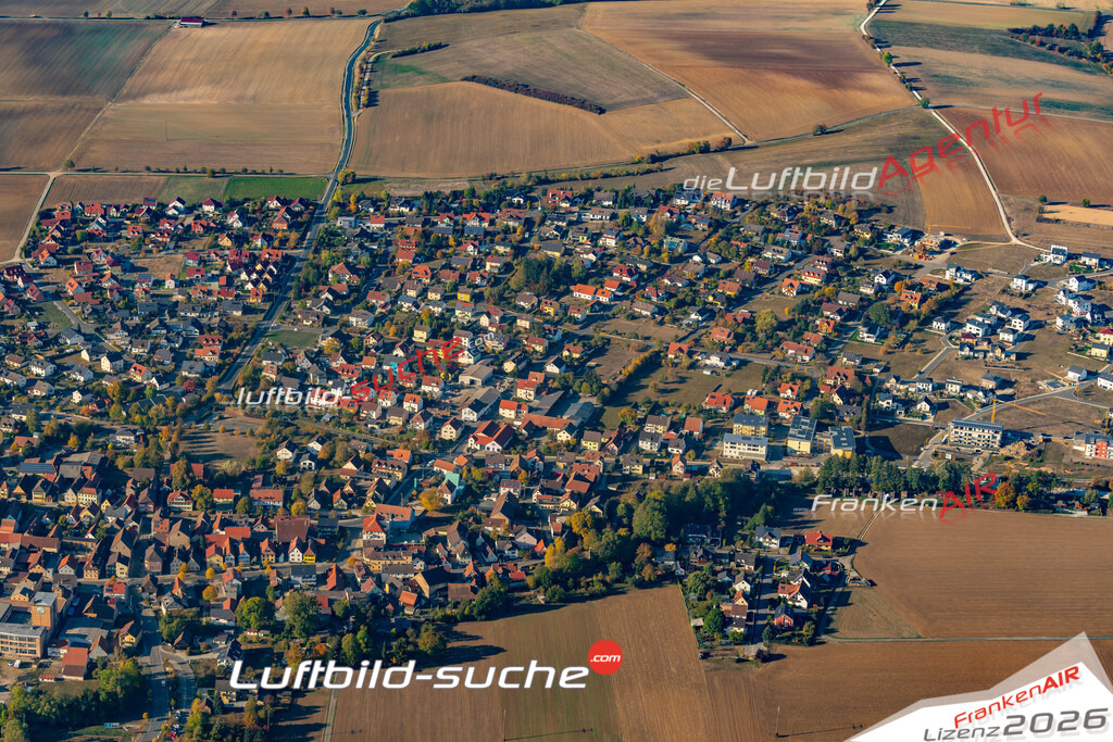 Das Luftbild der Stadt Buttenheim wurde 2018 vom Flugzeug heraus erstellt (keine Drohne) Aufnahmehöhe ca.400 Meter- hohe Auflösung für beste Druck-Qualität