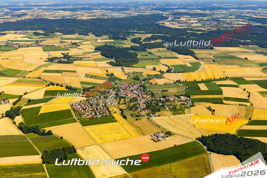 Aktuelles Luftbild von Hengstfeld Wallhausen - Die Luftaufnahme wurde 2022 mittels UL-Flugzeug erstellt ( keine Drohne ) - hochauflösende Kamera-Systeme von  Canon -Beste Qualität - Für grossformatige Ausdrucke geeignet. Die Geschenkidee !