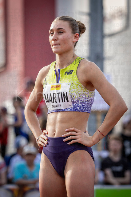 61. Internationales Pfingstsportfest; Rehlingen-Siersburg, 24.05.2026 | REHLINGEN , GERMANY - MAY 24: Johanna Martin (GER/1. LAV Rostock) before the start of the 400m during the 61. Internationales Pfingstsportfest on 24.05.2026 at the  Bungertstadion in Rehlingen-Siersburg (Saarland / Deutschland).