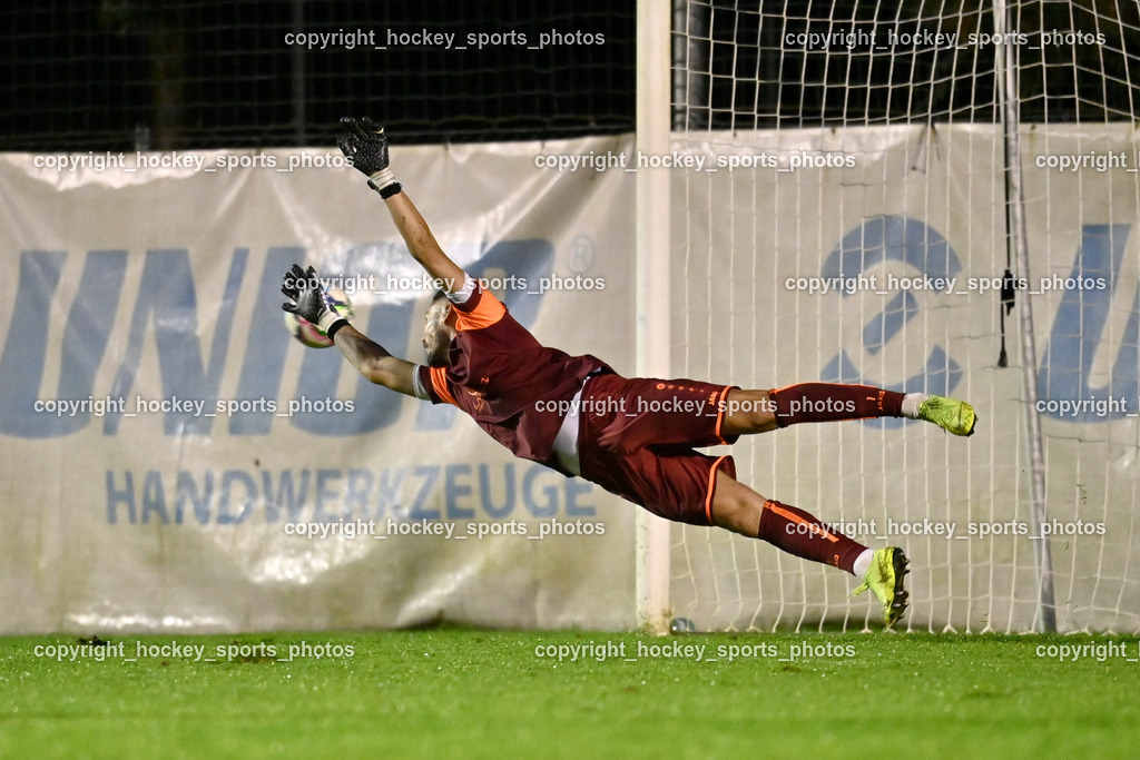 SAK vs. SV Donau  | Flugeinlage, #1 Aljaz Cotman SV Donau, SAK vs. SV Donau , SAK vs. SV Donau  am 27.09.2024 in Klagenfurt (Sportpark Welzenegg), Austria, (Photo by Bernd Stefan)