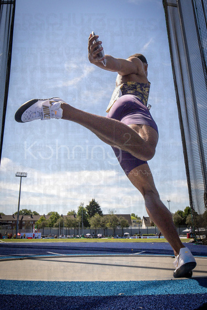 Multisport Event; Ratingen, 28.06.2026 | RATINGEN, GERMANY - JUNE 28, 2026 : Leo Neugebauer (GER / Germany) competing in the decathlon’s discus throw during the Multisport Event at Stadion Ratingen on June 28, 2026 in Ratingen, Germany.