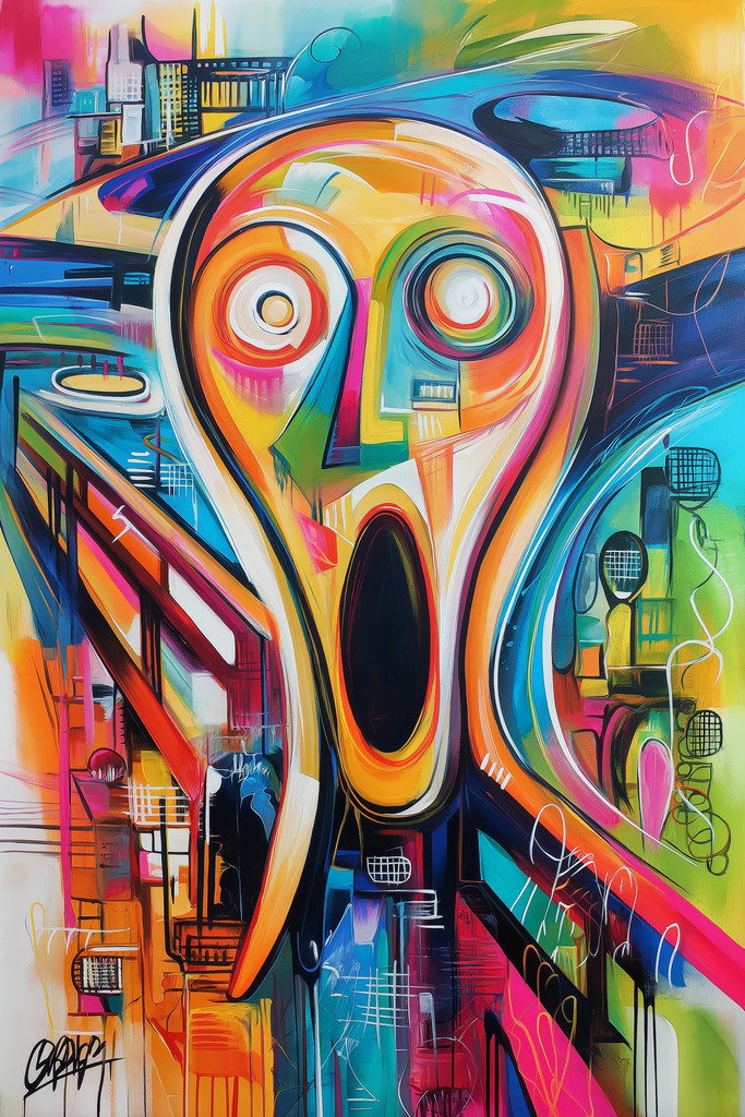 2508004 - Der Schrei | Modernes Pop Art Motiv in Anlehnung an Edvard Munchs berühmtes Gemälde.