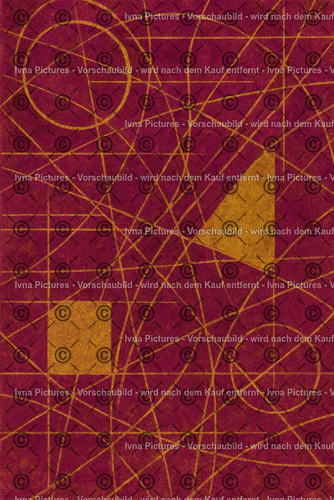 Geometrische Abstraktion in Magenta und Gold | Ivna Pictures - Realisiert mit Pictrs.com