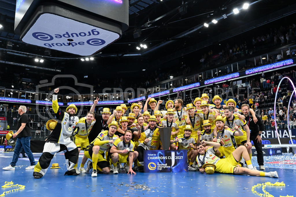 Zug United - HC Rychenberg - 25. April 2026 | Der HCR qualifiziert sich mit dem Schweizer Meistertitel auch für den Champions Cup 2027 am L-UPL Superfinal-Spiel zwischen Zug United und HC Rychenberg am 25. April 2026 in der BCF Arena, Fribourg, Schweiz.Bild: Sportfotografie Markus Aeschimann | www.markus-aeschimann.ch - Realisiert mit Pictrs.com