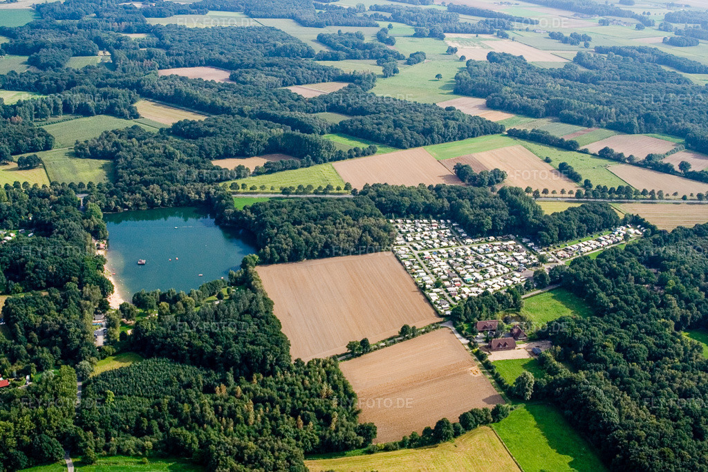Luftbild: Campingfreunde Kerken e.V. im Ortsteil Eyll in Kerken im Bundesland Nordrhein-Westfalen in Deutschland. – Foto: IMG_12904.jpg vom 31.08.2008 durch Werner Riehm/FLY-FOTO.de – Auflösung des Originals: 3456 x 2304 px – Campingpark Eyller See