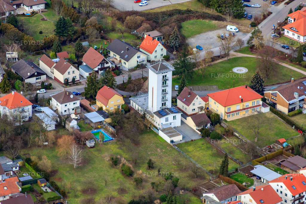 Luftbild: Gralskreis Nordbaden im Ortsteil Bad Langenbrücken in Bad Schönborn im Bundesland Baden-Württemberg in Deutschland. Foto: IMG_24718.jpg vom 27.02.2010 durch Werner Riehm/FLY-FOTO.deInternationale Gralsbewegung - gralsbewegung.net