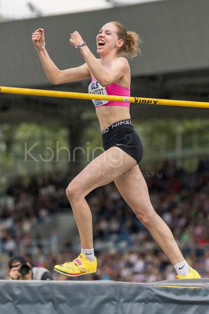 Deutsche Leichtathletik-Meisterschaften; Bochum-Wattenscheid, 26.07.2026 | Dorothea Gantert (SpVg Laatzen), Hochsprung ; Deutsche Leichtathletik-Meisterschaften am 26.07.2026 im Lorheide-Stadion, Bochum-Wattenscheid (Nordrhein-Westfalen).