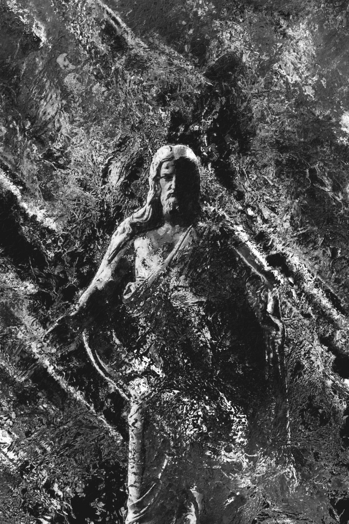 Jesus schwarz-weiß | Online Shop für Christen: Christliche Poster XXL, Plakate, Wandbilder als Leinwand & christliche Postkarten, Kalender, Sticker & Lizenzen zum Download. Die Kunstwerke im christliche Geschenke Shop zeigen die Jahreslosung 2025, Gott, Jesus & mehr.