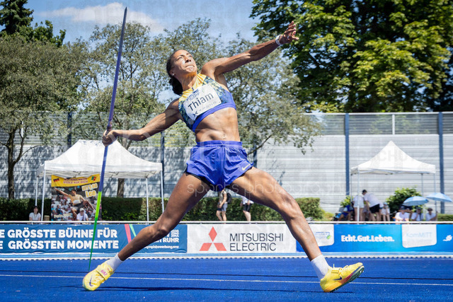 Multisport Event; Ratingen, 28.06.2026 | RATINGEN, GERMANY - JUNE 28, 2026 : Nafissatou Thiam (BEL / Belgium) competing in the javelin during the Multisport Event at Stadion Ratingen on June 28, 2026 in Ratingen, Germany.