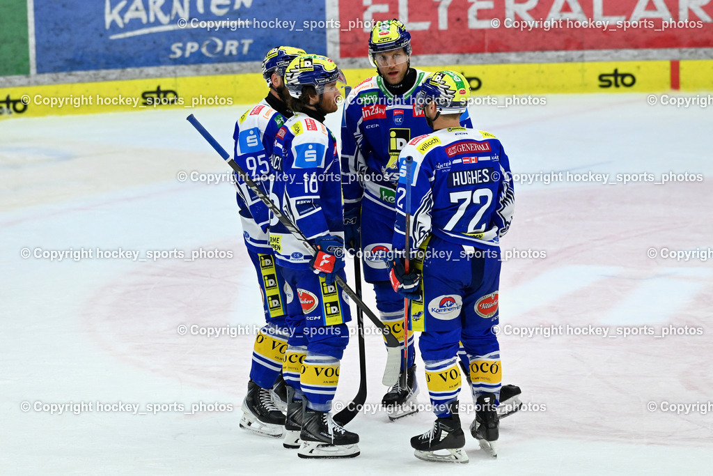 EC IDM WÄRMEPUMPEN VSV vs. MOSER MEDICAL GRAZ99ERS | #72 John Hughes EC VSV, #16 Kevin Hancock EC VSV, #95 Mark Katic EC VSV, #26 Guus van Nes EC VSV, EC IDM WÄRMEPUMPEN VSV vs. MOSER MEDICAL GRAZ99ERS, EC IDM WÄRMEPUMPEN VSV vs. MOSER MEDICAL GRAZ99ERS am 17.03.2026 in Villach (Stadthalle Villach), Austria, (Photo by Bernd Stefan)