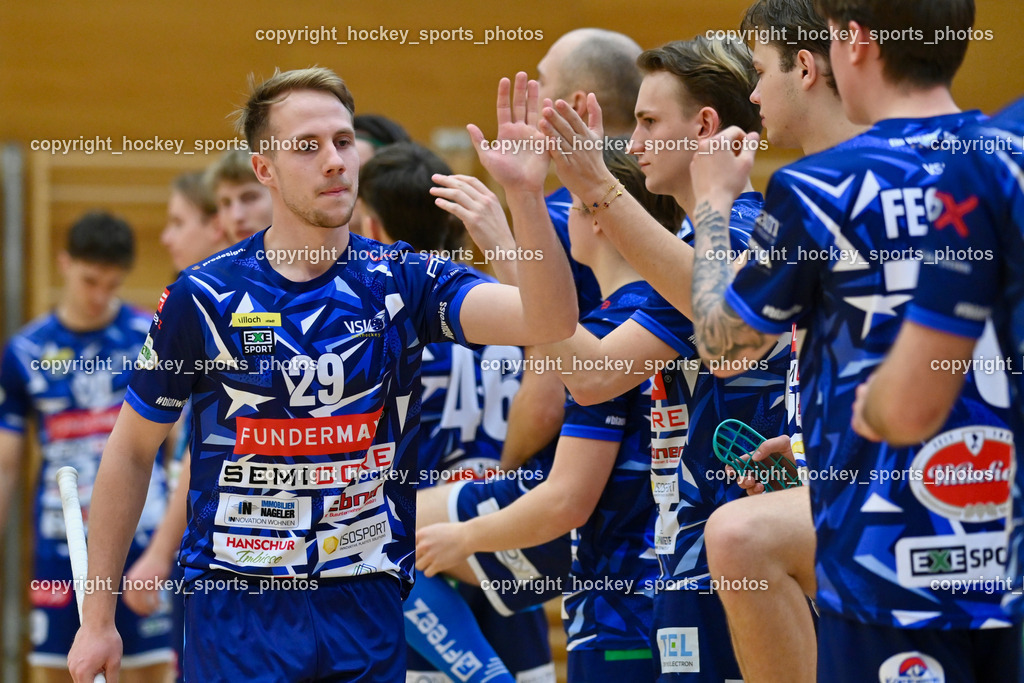VSV Unihockey vs. KAC Floorball | #29 Anze Brajic VSV Unihockey, VSV Unihockey vs. KAC Floorball, VSV Unihockey vs. KAC Floorball am 28.03.2026 in Villach (Ballspielhalle St. Martin), Austria, (Photo by Bernd Stefan)