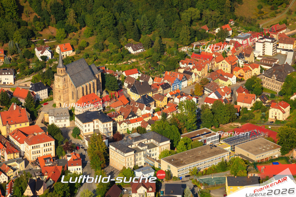 Die Luftaufnahme Kohlenbach - Kulmbach wurde vom UL-Flugzeug (keine Drohne) aus fotografiert.Hohe Druck- Auflösung-die Geschenkidee!