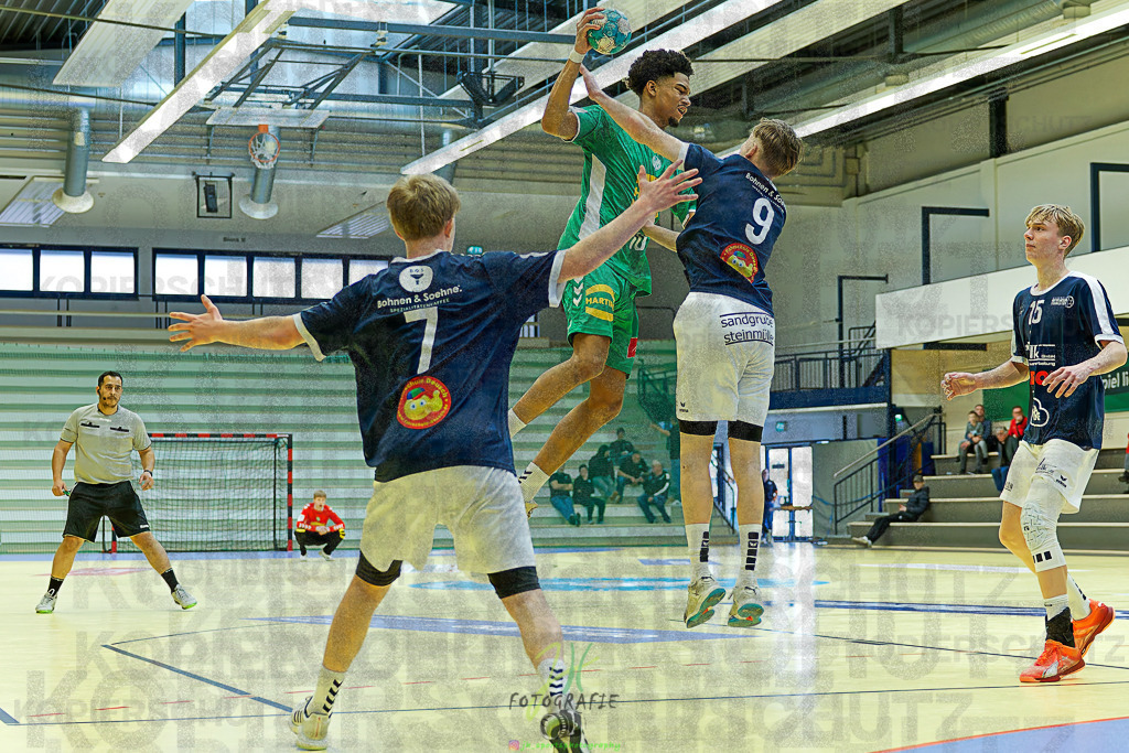 mJB Pokalrunde dt. Meisterschaft, TV Hüttenberg - TSV GWD Minden | mJB Pokalrunde dt. Meisterschaft, TV Hüttenberg - TSV GWD Minden am 15.03.2025 in Münchholzhausen (Sporthalle Münchholzhausen)Photo © 2025 - Jörg Heinrich - Realisiert mit Pictrs.com