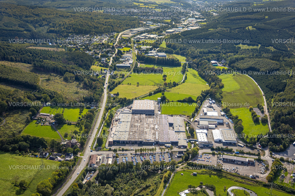 Sundern230905294 | Luftbild, Gewerbegebiet Am Lindhövel, Schulte Home GmbH Werksgelände, Valerius Logistik GmbH, Hachen, Sundern, Sauerland, Nordrhein-Westfalen, Deutschland