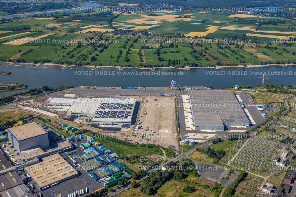 Duisburg230706588 | Luftbild, logport VI Baugebiet, Fluss Rhein, Alt-Walsum, Duisburg, Ruhrgebiet, Nordrhein-Westfalen, Deutschland