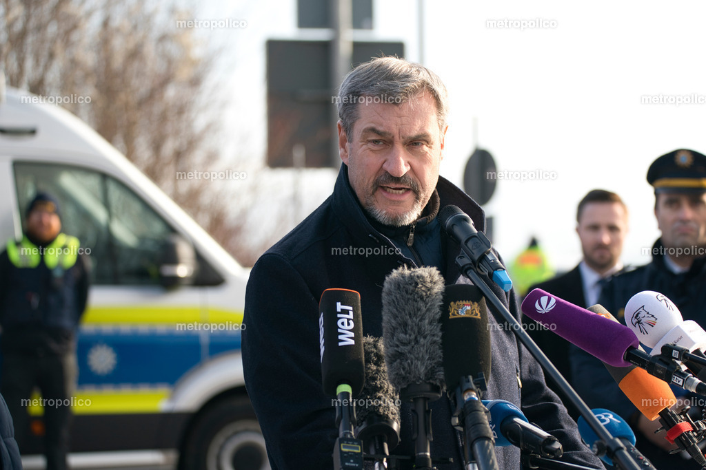 Markus Söder im Rahmen der PK zur Jahresbilanz Grenzpolizei am 6. Feb. 2025 (35) | Metropolico